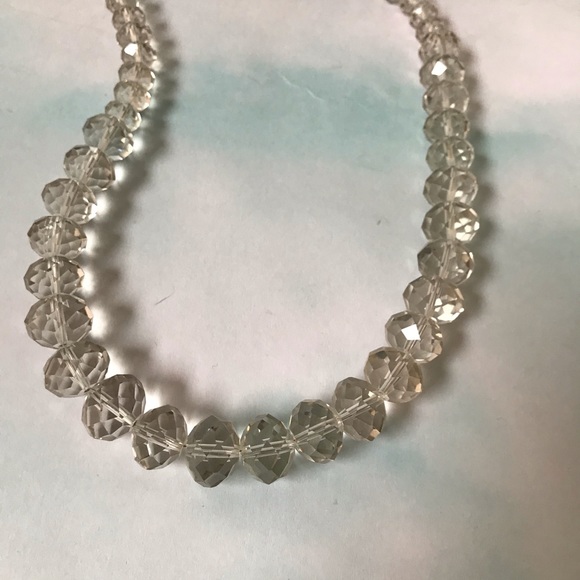 Talbots Glass Faceted Graduated Bead Necklace - Picture 5 of 6